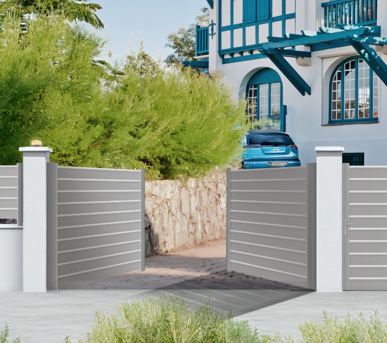 Portail exposé au vent